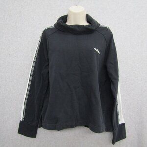 Adidas Womens Sweater shirt Large Black Long Sleeve casual preppy